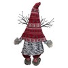 Northlight LED Lighted Antlers Fair Isle Sitting Gnome Christmas Figure - 30" - Red and Gray - 4 of 4