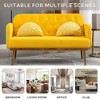 NicBex 55.1 Inch Loveseat,Modern Velvet Fabric Loveseat Sofa with Gold Metal Legs,2-Seater Small Couch for Living Room,Apartment - 3 of 4