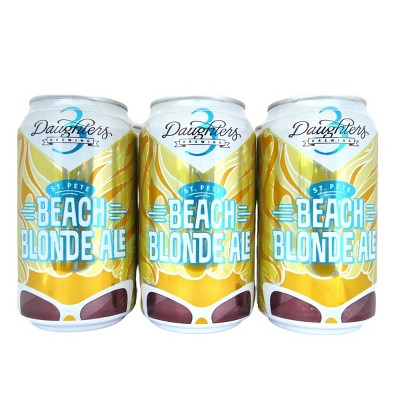 3 Daughters St. Pete Beach Blonde Ale Beer - 6pk /12oz Cans