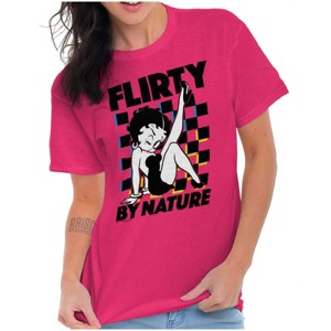 Betty Boop Cartoon Flirty By Nature Womens Graphic T Shirt Tees Brisco Brands - 1 of 1