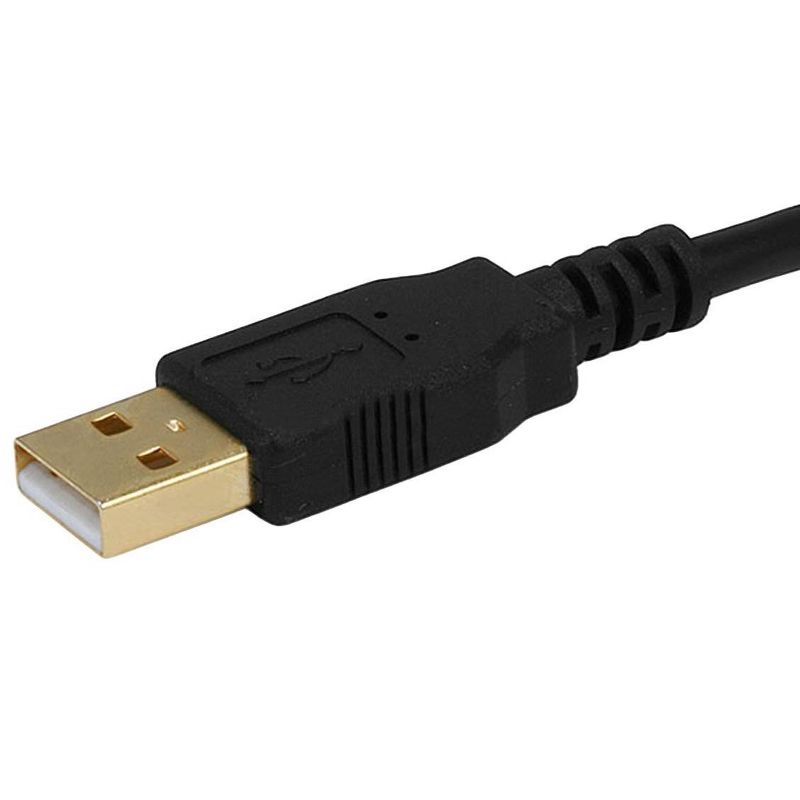 Monoprice USB 2.0 Cable - 6 Feet - Black | USB Type-A Male to USB Type-B Male, 28/24AWG with Ferrite Core, Gold Plated, 2 of 7