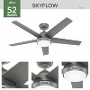 Hunter Fan 52" Skyflow Weather Max Indoor/Outdoor Ceiling Fan with LED Light Kit and Wall Control Matte Silver - 3 of 4