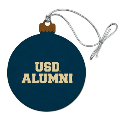 University of San Diego Alumni Wood Christmas Tree Holiday Ornament