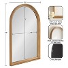 Kate & Laurel All Things Decor 24"X36" Hatherleigh Arch Wood Wall Mirror Gold - 2 of 4