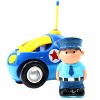 4" Cartoon RC Police Car Remote Control Toy for Toddlers (Blue) - 4 of 4