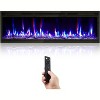 50in Fireplace Insert, 750W/1500W Recessed or Wall Mounted Heater, Adjustable Flame Color Brightness, 9H Timer for Living Room, Office, Bedroom - 2 of 4