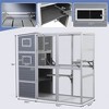 Sevobal Pet Crates and Houses, 2-Tier Cat House with Platform and Windows, Large Capacity Cage for 2-4 Cats, Gray, 75.9"*33.5"*70" - 3 of 3