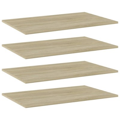 vidaXL Bookshelf Boards 4 pcs Sonoma Oak 31.5 in.x19.7 in.x0.6 in. Engineered Wood