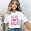 Simply Sage Market Women's See The Good Checkered Short Sleeve Garment Dyed Tee - 2 of 2