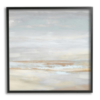 Stupell Industries Abstract Grey Landscape Painting Framed Giclee Art