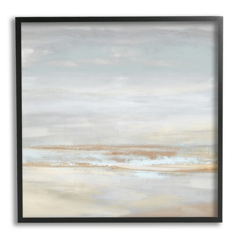 Stupell Industries Abstract Grey Landscape Painting Framed Giclee Art 