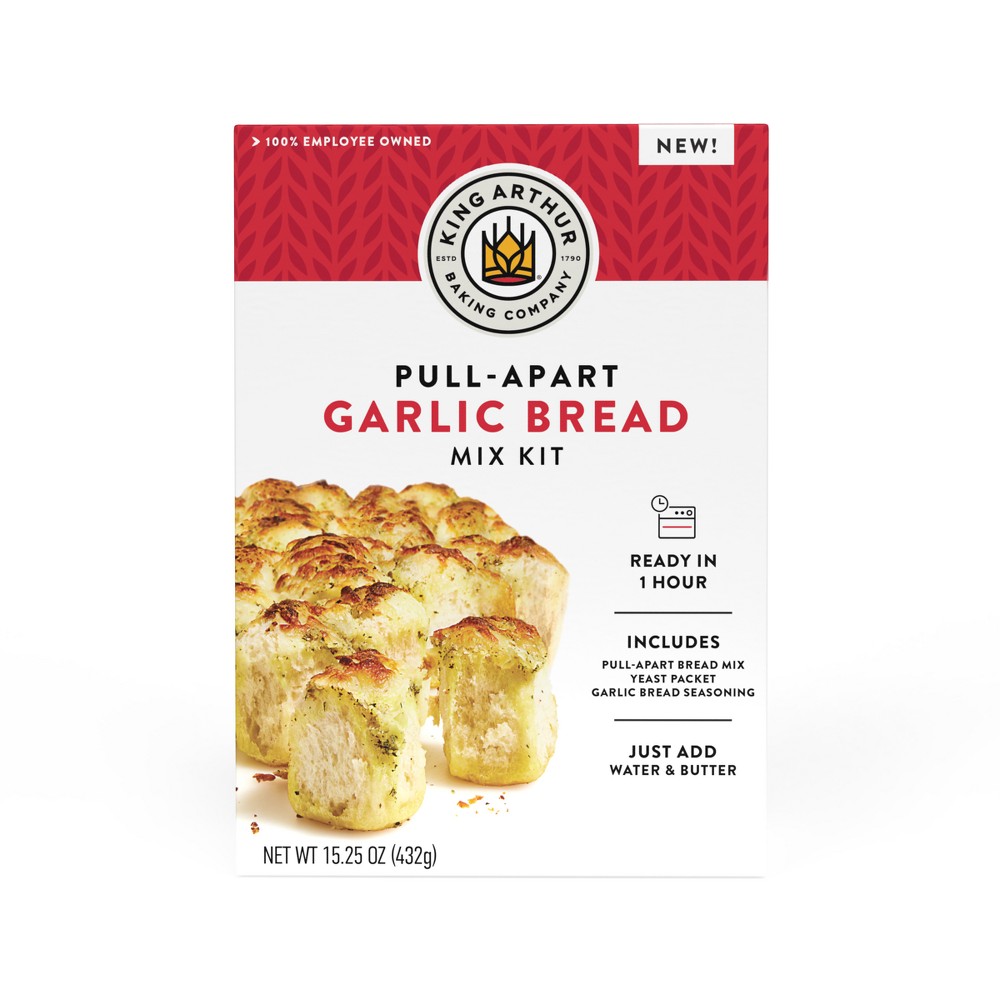 King Arthur Pull Apart Garlic Bread Mix Kit - 15.25oz