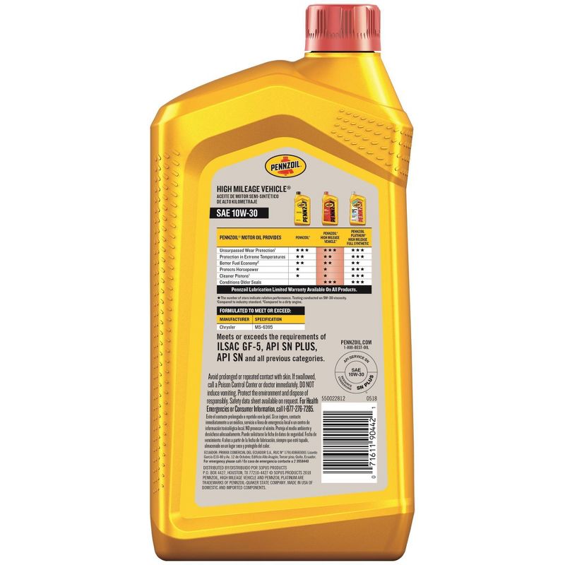 Pennzoil Engine Oil 10W-30, 3 of 4