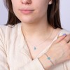 Pavilion Gift Company - Thinking of You - 10mm Silver-Plated Cubic Zirconia Flower Stud Earrings and 16.5"-18.5" Necklace - Jewelry Sets - 3 of 4