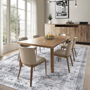 COZONY Vintage Medallion Area Rug, Washable Non-Slip Low Pile Accent Carpet for Living Room, Dining Room, Bedroom - 1 of 4