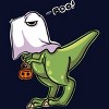 Junior's Design By Humans Halloween Ghost Dinosaur By whynot007 T-Shirt - 2 of 3