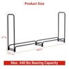 GustoWave 4.3/8.5FT Outdoor Firewood Rack with Cover, Heavy Duty Firewood Holder & Waterproof Cover for Fireplace, Patio, Log Storage Rack - 4 of 4