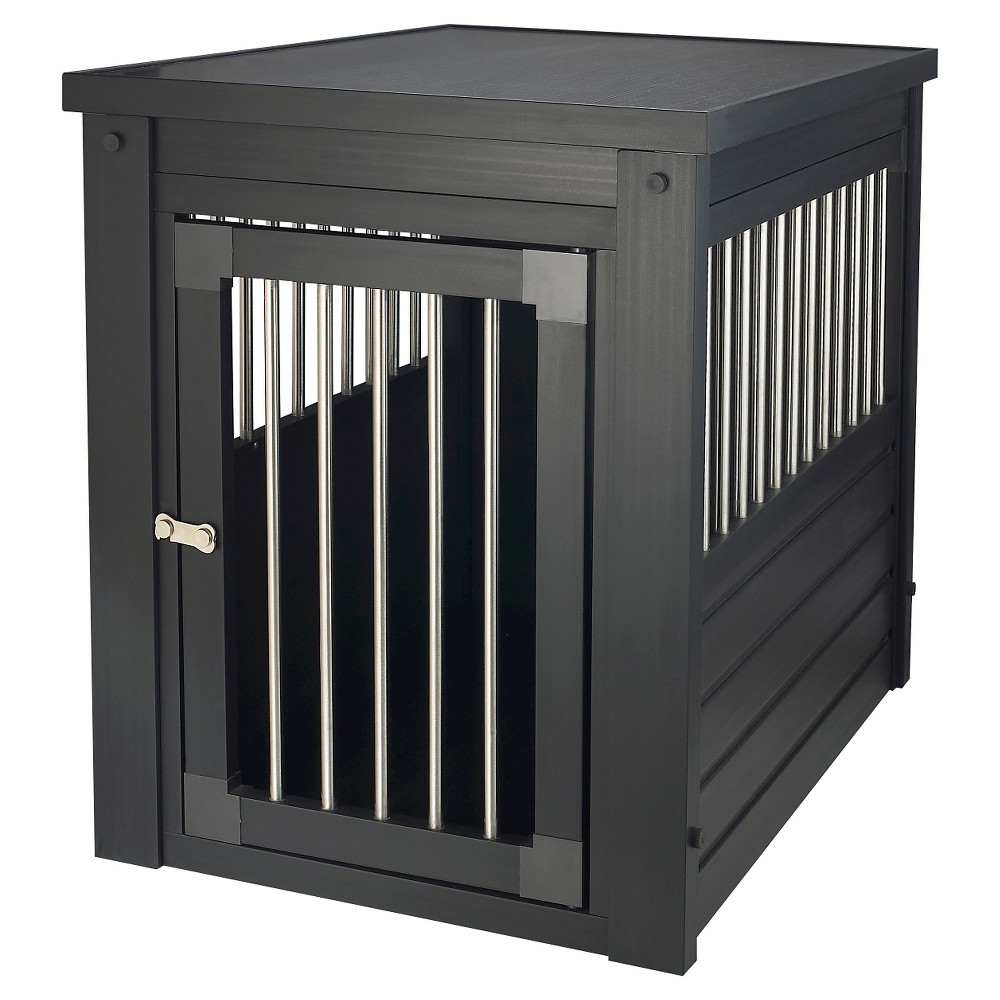 New Age Pet Habitat 'n Home InnPlace Pet Crate with Metal Spindles, Medium, Espresso