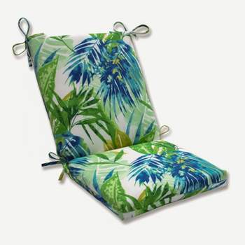 Soleil Outdoor Squared Corners Chair Cushion Blue/Green - Pillow Perfect