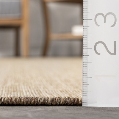 Nakia Natural Flat Woven Synthetic 2' x 3' Indoor/Outdoor Rug