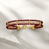 Ross-Simons 16.00 ct. t.w. Garnet Bead and Snake-Chain Bracelet in 18kt Gold Over Sterling Size 7 - 4 of 4