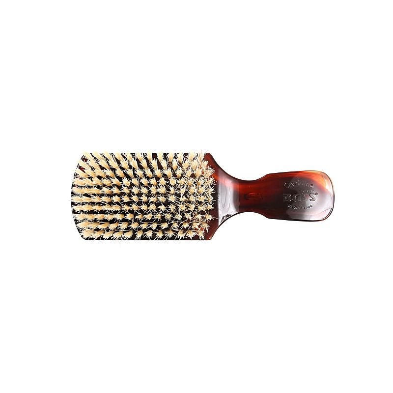 Bass Brushes Imperial Collection - Men's Hair Brush Wave Brush 100% Pure Natural Boar Bristle Medium Firm High Polish Acrylic Handle Tortoise Shell, 1 of 6