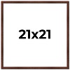 PosterPalooza | Square Classic Modern Brown Picture Frame - UV Acrylic, Foam Board Backing, Hanging Hardware - 2 of 4
