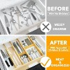 LunaLulinlk Bamboo Kitchen Organizer Drawer Dividers, Expandable (13.25-17 in), 13.25"L x 0.6"W x 2.6"H - 2 of 4
