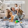 Abstract Machine Washable Rug with Non Slip Backing Ultra-Thin Non Shedding Stain Resistant Indoor Carpet for Living Room Bedroom Dining Room - 4 of 4