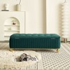 NicBex Modern 47.2" Storage Bench Velvet Accent Stool with Button Tufted and Gold Metal Legs for Entryway and Living Room - 3 of 4