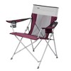CORE Portable Heavy-Duty Folding Chair with Cooling Mesh Back and Carrying Storage Bag for Outdoor Sporting Events or Camping Trips, Wine (3 Pack) - 2 of 4