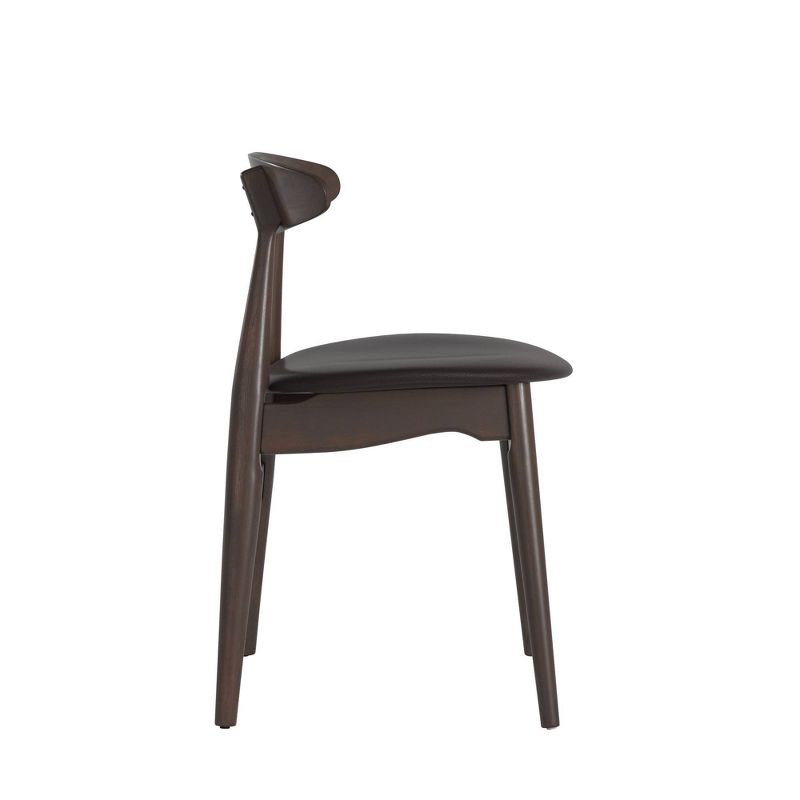 Set of 2 Cortland Danish Modern Walnut Dining Chair - Inspire Q, 4 of 8