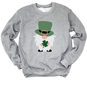 Simply Sage Market Women's Graphic Sweatshirt Clover Gnome St. Patrick's Day - 1 of 3