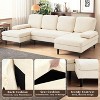 Okak Modern U-shaped Combination Sofa Couch with Wooden Feet,Chenille Fabric Recliner Sofas for Living Room,Apartments - 4 of 4