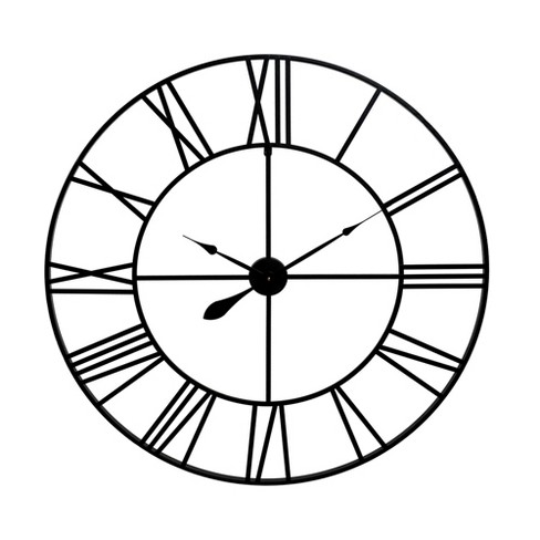 roman numeral wall clocks with digital clock