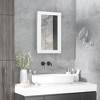 kleankin Wall-Mounted Medicine Cabinet with Mirror, Bathroom Mirror Cabinet with Single Door and Adjustable Shelves, White - 3 of 4
