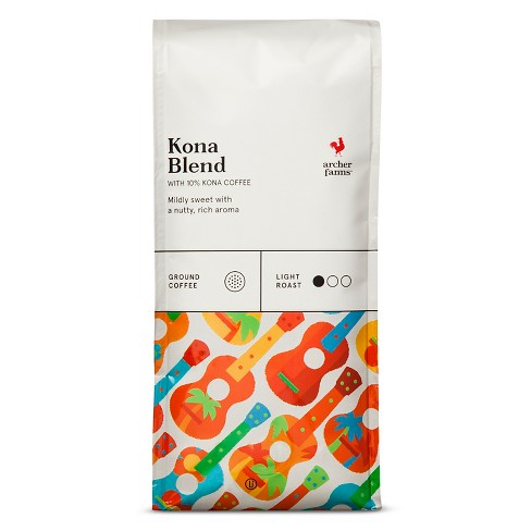 Kona Blend Light Roast Ground Coffee - 12oz - Archer Farms™ : Target