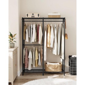 SONGMICS Clothes Rack, Freestanding Wardrobe Closet, Metal Clothing Racks, Heavy-Duty Garment Rack with Adjustable Wire Shelves - 1 of 4