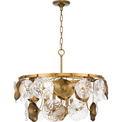 Loretta Gold Ombre 27" Artisanal Glass Chandelier
