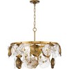 Progress Lighting Loretta 6-Light Chandelier, Gold Ombre, Artisanal Clear Glass, Handcrafted Metal Leaves - 2 of 3