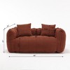 Gulches 2-Person Chenille Bean Bag Chair High Resilience Foam Core, Armrests & Handle, Large Square Recliner Sofa - 2 of 4