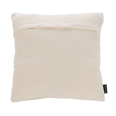 Beige Braided Tassel 16" Square Throw Pillow