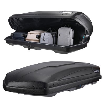 Rooftop Cargo Box ABS Hard Shell 14 Cubic Feet Dual Side Opening ...