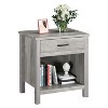 Farmhouse Square Nightstand  Bedside Table with Drawer - Versatile End Table & Accent Table for Bedroom or Living Room - 4 of 4