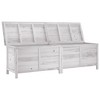 vidaXL Patio Storage Box White 78.1 in.x19.7 in.x22.2 in. Solid Wood Fir - 3 of 4