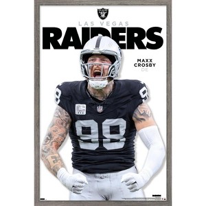 Trends International NFL Las Vegas Raiders - Maxx Crosby Feature Series 24 Framed Wall Poster Prints - 1 of 4