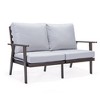 Leisuremod Walbrooke Modern 3 Piece Patio Set with Brown Aluminum Frame - 4 of 4