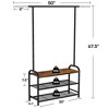 MOEPISY Industrial Grade Clothing Rack with Shelves for Hanging Clothes - 4 of 4