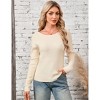 Clearlove Sophisticated Women's Reversible V Neck Cardigan Two Way Wear Pure Color Knit Open Front or Pullover Style - 2 of 4