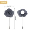 Unique Bargains Camellia Boutonnieres Pins for Formal Party Easy to Use Artificial Flowers 12pcs - 2 of 4